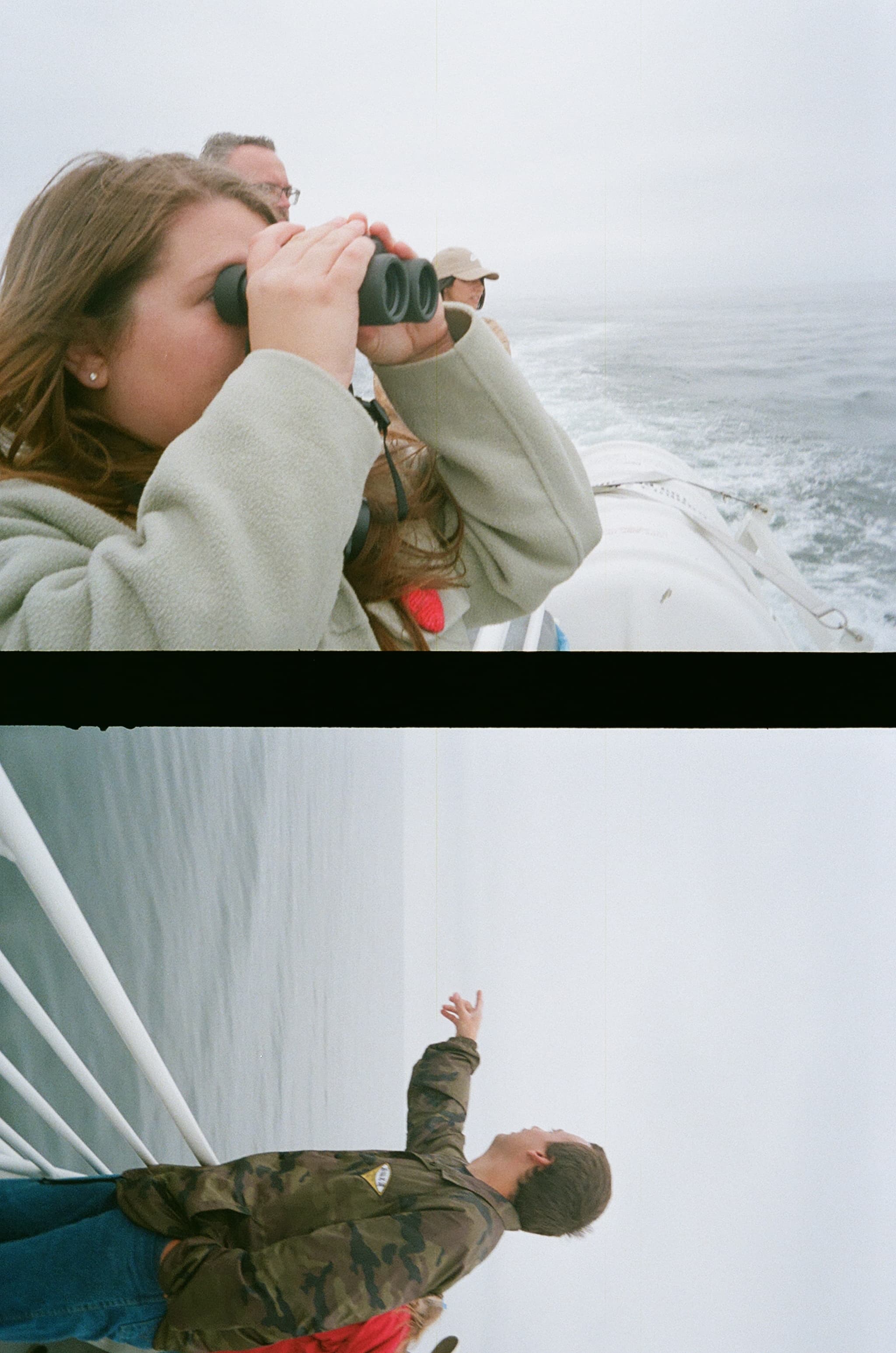 Hannah and David whale watching